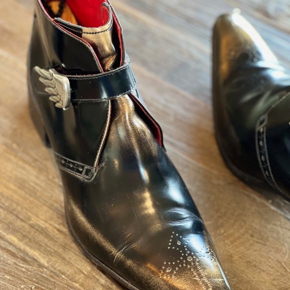 Jeffery West Flashmans Spirit dark brown & copper silver wings buckle size 9 - Picture 2 of 12